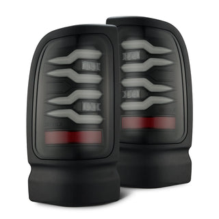 AlphaRex LUXX LED Tail Lights (Black): Dodge Ram 1500 (94-01) & 2500/3500 (94-02)