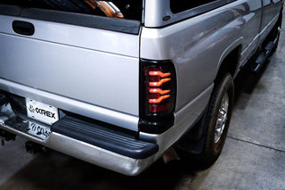 AlphaRex LUXX LED Tail Lights (Alpha-Black): Dodge Ram 1500 (94-01) & 2500/3500 (94-02)
