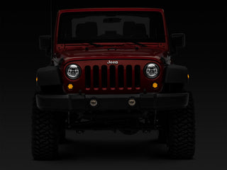 Raxiom Axial Series LED Amber Turn Signals (SMOKED): Fits Most Jeep Wrangler Models (2007-2018) w/ Black ABS Housing