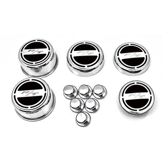 American Car Craft "R/T" Deluxe Fluid & Shock Tower Cap Covers (13PC): Dodge Challenger 5.7L Hemi 2009 - 2023