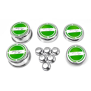 American Car Craft "R/T" Deluxe Fluid & Shock Tower Cap Covers (13PC): Dodge Challenger 5.7L Hemi 2009 - 2023