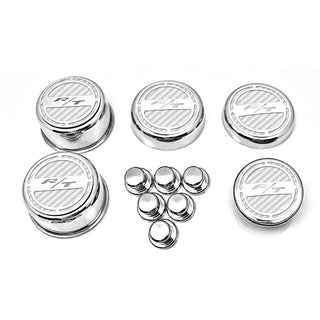 American Car Craft "R/T" Deluxe Fluid & Shock Tower Cap Covers (13PC): Dodge Challenger 5.7L Hemi 2009 - 2023