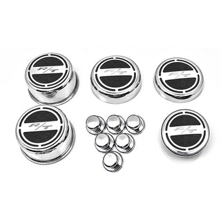 American Car Craft "R/T" Deluxe Fluid & Shock Tower Cap Covers (13PC): Dodge Challenger 5.7L Hemi 2009 - 2023