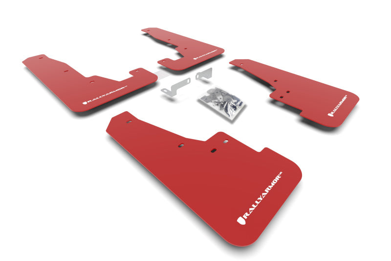 Rally Armor 16-25 Dodge Durango GT/Hellcat/RT/SRT 392/SXT Red UR Mud Flap White Logo