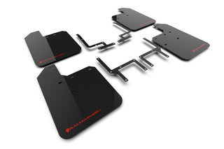 Rally Armor UR Mud Flap w/ Red Logo: Jeep Wrangler 2018-2025 3.6L/2.0L Turbo