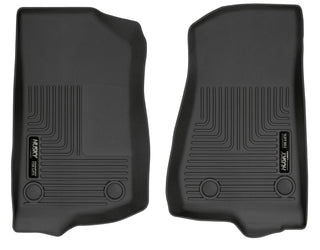 Husky Liners Black WeatherBeater Front Row Floor Liners: Jeep Gladiator (20-24) / Wrangler (18-24)