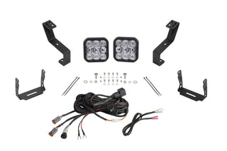 Diode Dynamics SS5 Bumper LED Pod Light Kit White Combo: Ram 1500 2019-2024 5.7L/6.2L