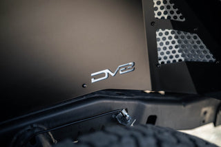 DV8 Offroad Rear Inner Fender Satin Aluminum (REAR): Jeep Wrangler JK 2007-2018 3.8L/3.6L V6/2.0L Turbo - Satin Black