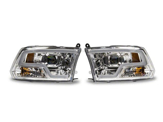Raxiom LED Halo Headlights Chrome Housing (NON-PROJECTOR): Fits Most Dodge / Ram 1500 Models (2002-2018)