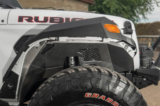Addictive Desert Designs Raw Aluminum Rock Fighter Front Inner Fender Liner: Jeep Wrangler (18-21)