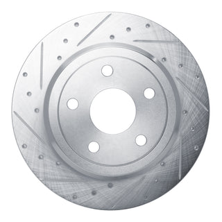 DFC 11-22 Dodge Durango Rear Left Drilled & Slotted Silver Brake Rotor