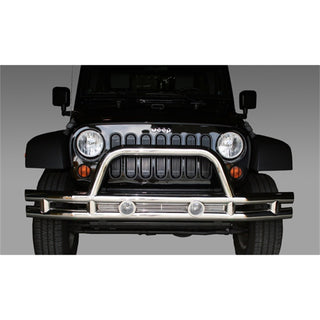 Rugged Ridge 3in Front Tube Bumper SS: Jeep Wrangler 2007-2018 3.8L/3.6L V6 2.0L Turbo