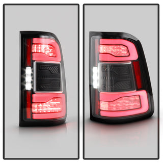Spyder Dodge RAM 1500 19-21 Factory LED Model LED Tail Lights - Red Clear ALT-YD-DR19LED-SEQ-BK