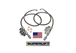 Superlift 4-6in Lift Bullet Proof Brake Hoses (PAIR): Dodge Ram 2500 3500 2003-2013 5.7L/6.7L