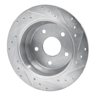 DFC 99-04 Jeep Grand Cherokee Rear Left Drilled & Slotted Silver Brake Rotor