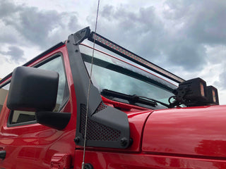 Go Rhino Windshield Light Bar Mount Bracket 50in Single Row: Fits Most Jeep Wrangler / Gladiator Models (2007-2026)