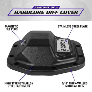 Yukon Gear & Axle Hardcore Nodular Iron Diff Cover (REAR): Jeep Wrangler 3.6L / 3.0L EcoDiesel 2018-2024
