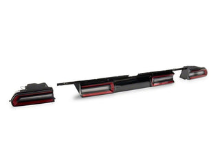 Raxiom LED Tail Lights Black Housing Red Lens: Dodge Challenger (2008-2014)