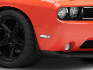 Raxiom Axial Series Clear Side Marker Lamps: Dodge Challenger 2008-2014 w/ Red and White LED Bulbs