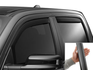 WeatherTech Front & Rear Side Window Deflectors (F&R): Fits Ram 1500 2019-2026 3.6L/5.7L/6.2L - Matte Blk