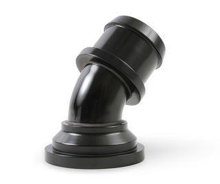 Holley Aluminum Swivel Water Neck 45 Degree: Fits Most Dodge / Jeep Models (1966-2006) - Black