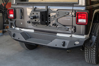 DV8 Offroad Tailgate Mounted Tire Carrier: Jeep Wrangler 2018-2021
