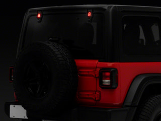 Raxiom Axial Rear Window Glass Hinge LED Lights (REAR): Jeep Wrangler JL 2018-2025 6.4L 392 / 3.6L V6 / 3.0L EcoDiesel