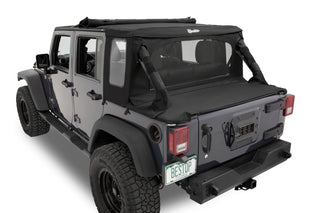Bestop Halftop Soft Top Black Diamond (REAR): Jeep Wrangler JK 2007-2018 3.6L/3.8L V6