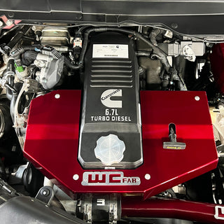 Wehrli Fabricated Aluminum Engine Cover Gloss White: Ram 2500/3500 2010-2024 6.7L Diesel