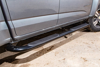 Dee Zee UltraBlack Steel 4 in. Oval Tubular Side Steps: Fits Most Dodge / Ram 1500-3500 Models (2009-2023) - Black