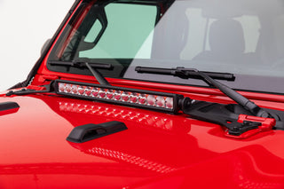 Go Rhino Light Mount for 20" Single Row LED Bar: Fits Most Jeep Wrangler / Gladiator Models (2007-2026)