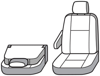 Covercraft 21-24 Dodge Durango Endura PrecisionFit Custom Front Row Seat Covers - Silver/Silver