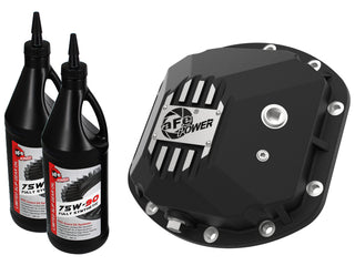 aFe Street Series Diff Cover Machined Fins: Jeep Wrangler 1997-2018 2.5L/3.6L w/ Gear Oil - Black