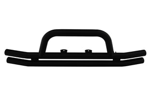Rampage Double Tube Bumper Front Stainless: Jeep Wrangler JK/JL 2007-2026 - Black