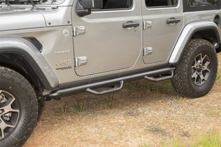 Rugged Ridge Spartan Nerf Bar Textured Black: Jeep Wrangler JL 2018-2024 2.0L/3.6L