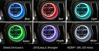 Diode Dynamics RGBW HD LED Halos: Jeep Wrangler / Gladiator (2018-2026)