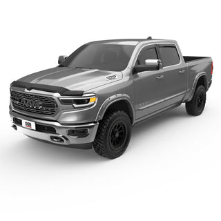 EGR Matte Black In-Channel Window Visors 4pc Set (FRONT AND REAR): Fits Most Ram 1500 Extended Cab Models (2019-2024)