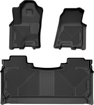 Husky Liners 2025 RAM 1500 CC Weatherbeater Front & 2nd Seat Floorliner (3pc Set) - Blk