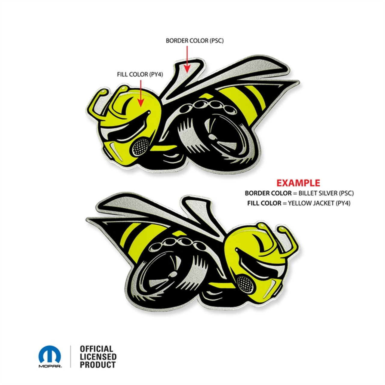 American Brother Designs ANGRY BEE Exterior Badge: Dodge Challenger / Charger 2015 - 2023