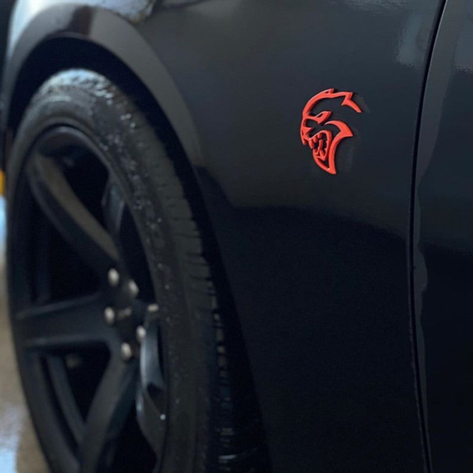 American Brother Designs HELLCAT Cutout Exterior Side Badge: Dodge Challenger / Charger 2015 - 2023