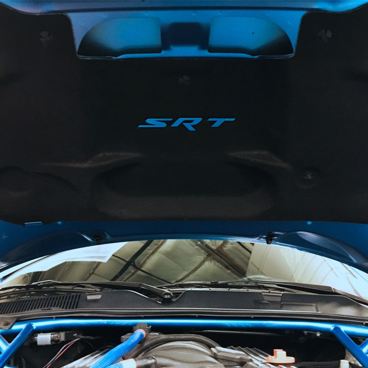 American Brother Designs SRT Under Hood Insulation Badge: Dodge Challenger 2015 - 2023