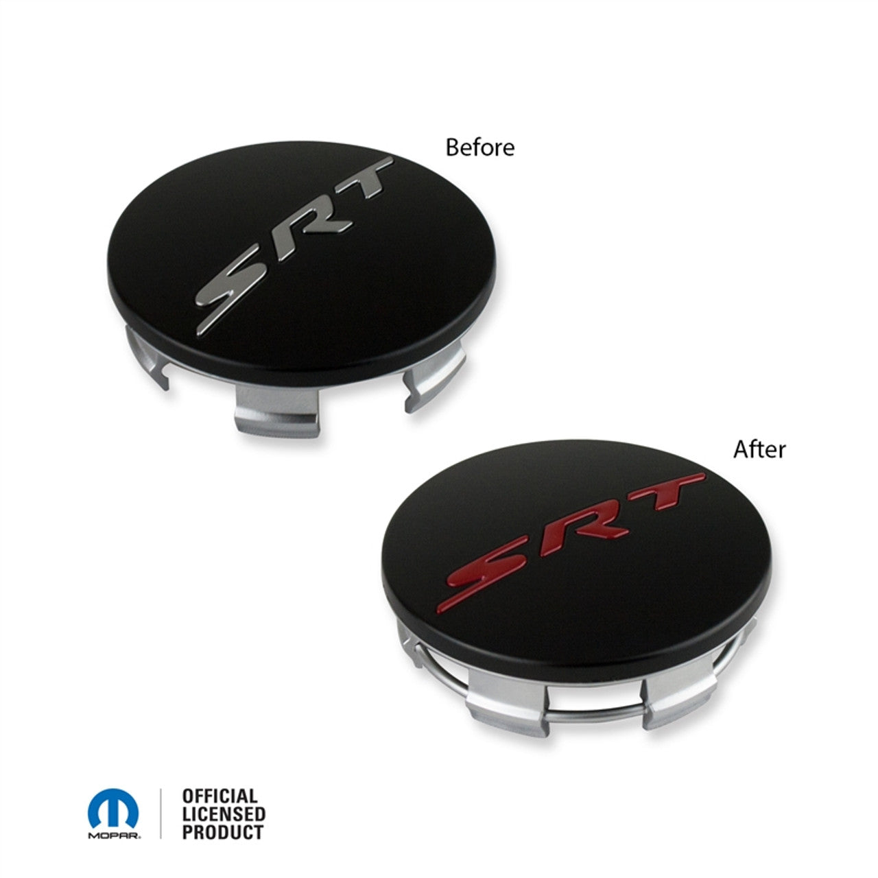 American Brother Designs SRT Wheel Center Caps: Dodge Challenger / Charger 2015 - 2023
