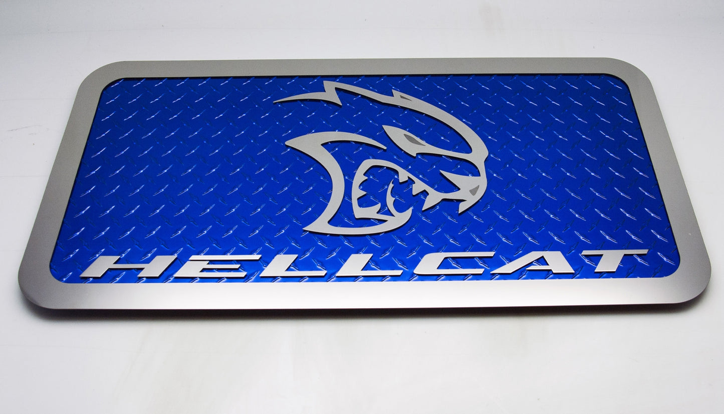 American Car Craft HELLCAT Diamond Plate Car Show Display: Dodge Challenger 2015 - 2023