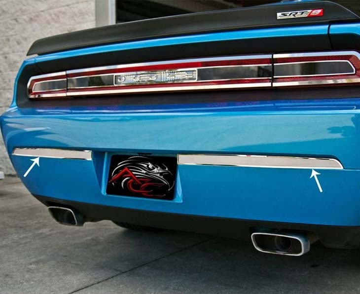 American Car Craft Brushed & Polished Bumper Insert Trim Plate: Dodge Challenger R/T SRT8 2008 - 2014