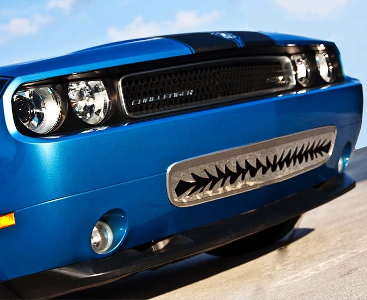 American Car Craft Polished "Shark Tooth" Lower Front Grille: Dodge Challenger R/T SRT8 2008 - 2014