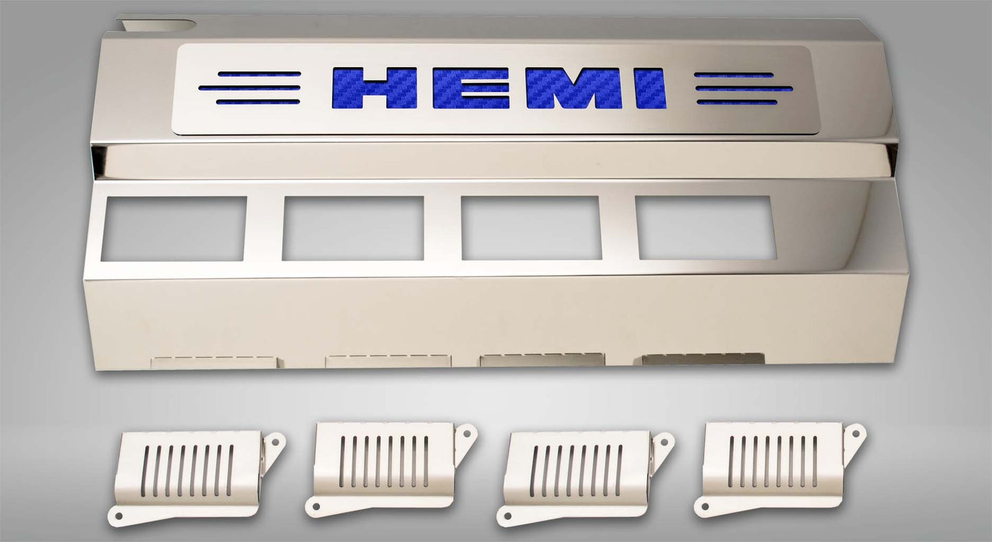 American Car Craft 5.7L Hemi Engine Half Covers (CARBON FIBER): 300 / Challenger / Charger 5.7L Hemi 2009 - 2024