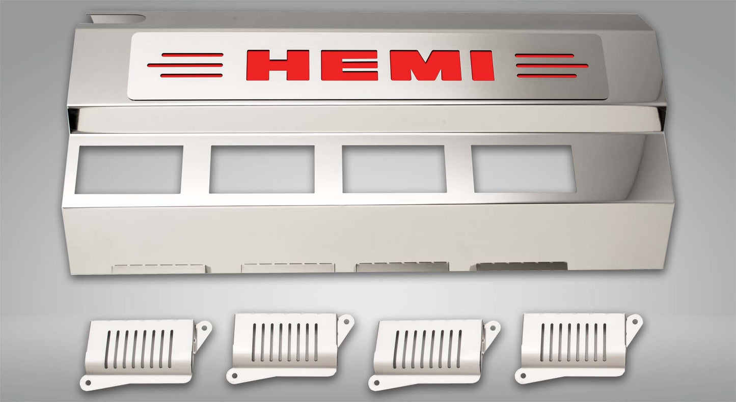 American Car Craft 5.7L Hemi Engine Half Covers (CARBON FIBER): 300 / Challenger / Charger 5.7L Hemi 2009 - 2024