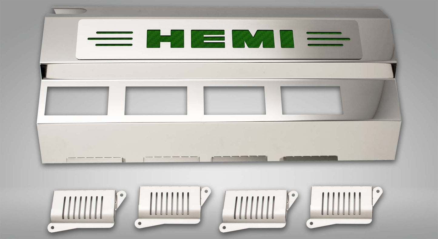 American Car Craft 5.7L Hemi Engine Half Covers (CARBON FIBER): 300 / Challenger / Charger 5.7L Hemi 2009 - 2024