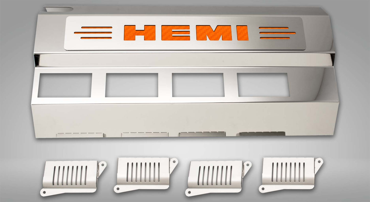 American Car Craft 5.7L Hemi Engine Half Covers (CARBON FIBER): 300 / Challenger / Charger 5.7L Hemi 2009 - 2024