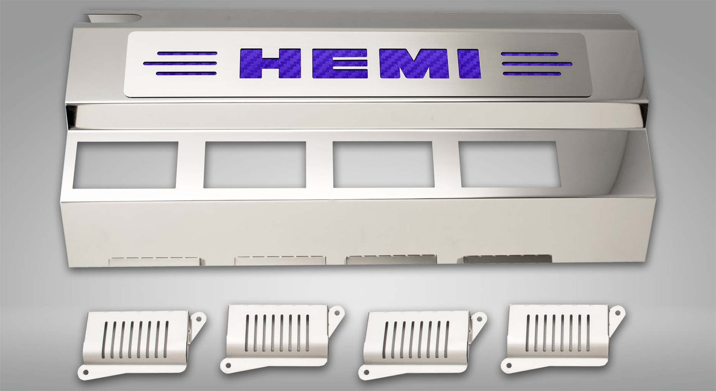 American Car Craft 5.7L Hemi Engine Half Covers (CARBON FIBER): 300 / Challenger / Charger 5.7L Hemi 2009 - 2024